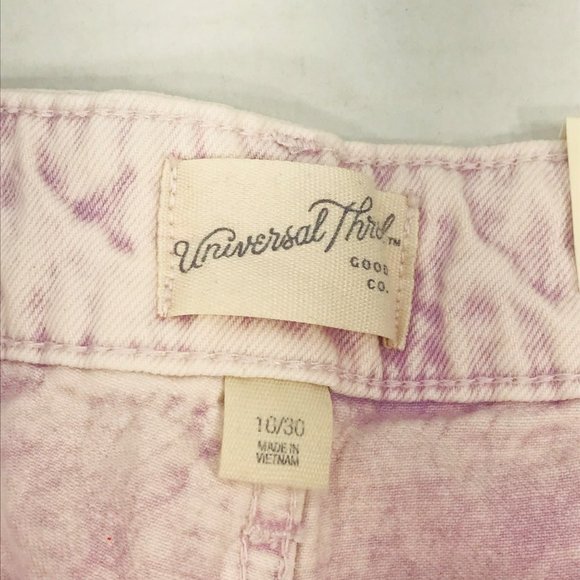 Universal Thread Women's Size 10 High Rise Midi Short Purple Acid Wash New - Picture 5 of 16